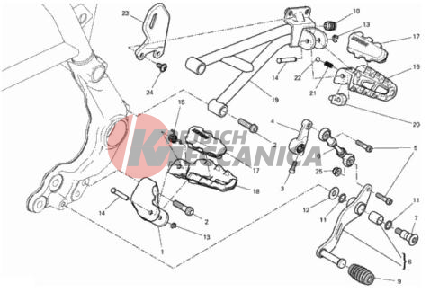 FOOTRESTS, LEFT