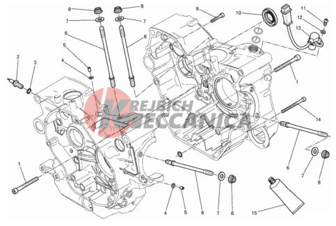 HALF-CRANKCASES PAIR