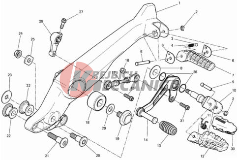 FOOTRESTS, LEFT