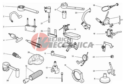 WORKSHOP SERVICE TOOLS, ENGINE