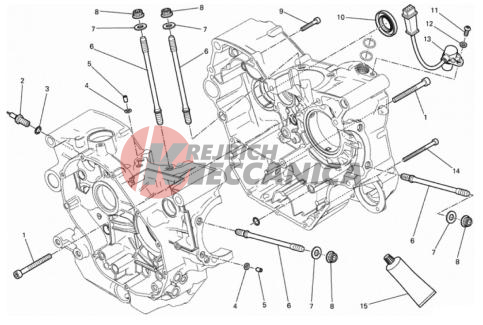 HALF-CRANKCASES PAIR