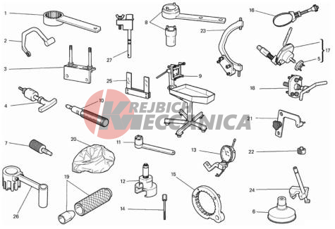 WORKSHOP SERVICE TOOLS, ENGINE