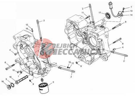 HALF-CRANKCASES PAIR