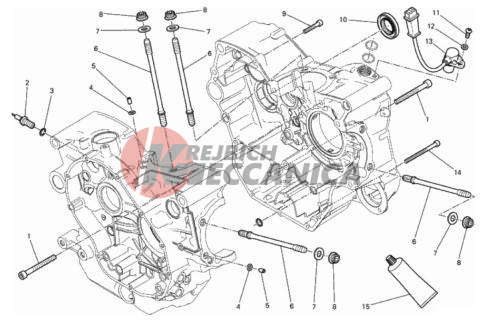 HALF-CRANKCASES PAIR