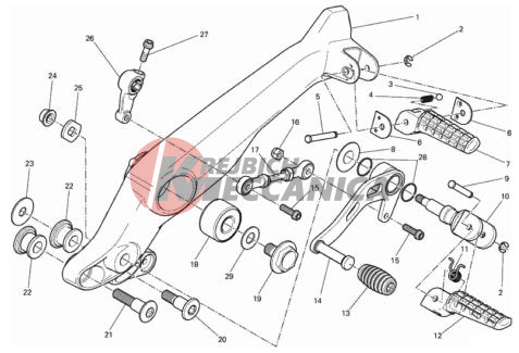 FOOTRESTS, LEFT